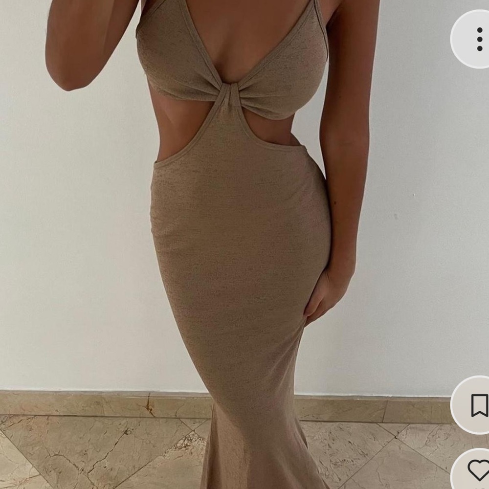 BODYCON light brown long dress